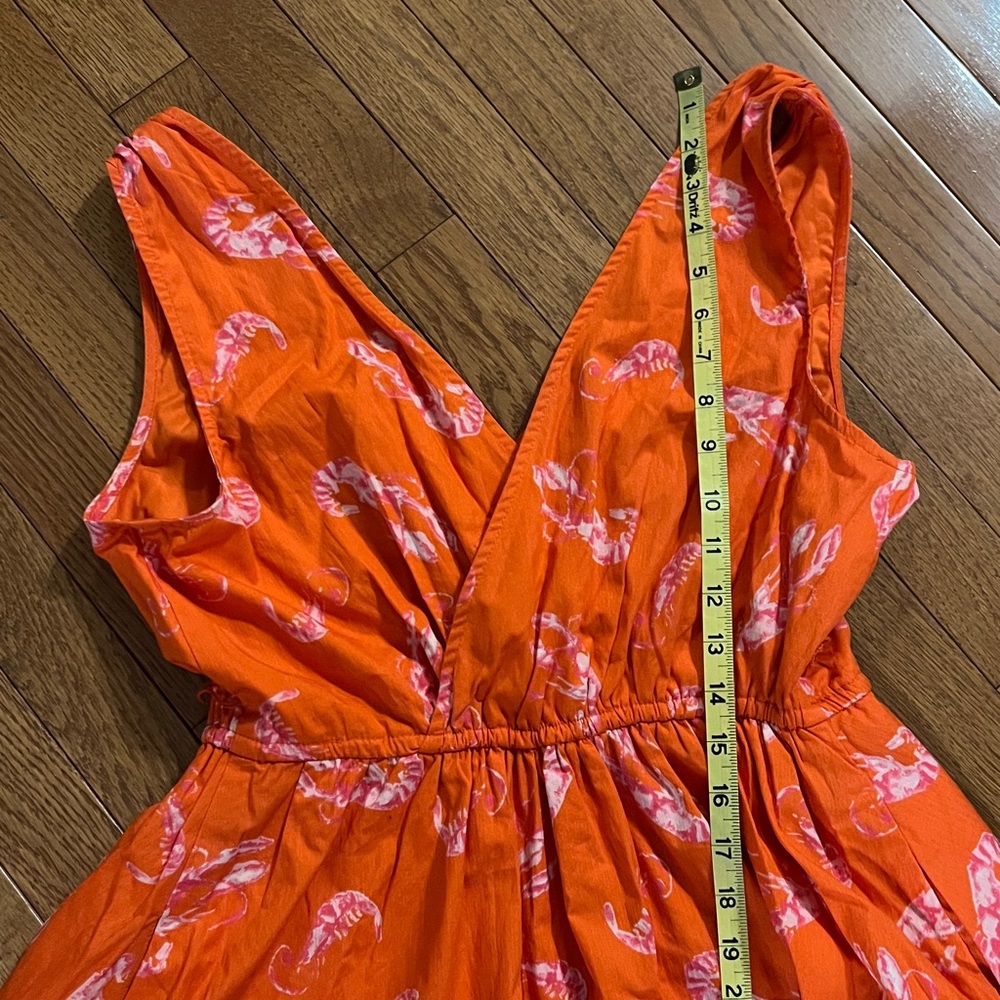 Last chance Maeve Anthro Lobster Flirty Wrap Mini Dress - Picture 11 of 16